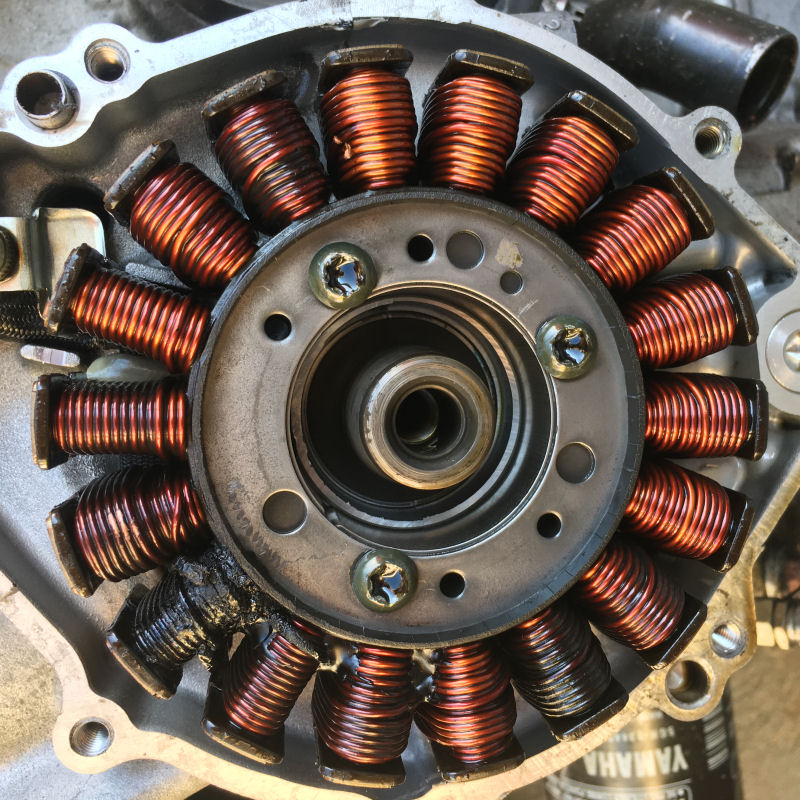 Old stator in place